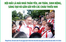 Đội mãi là mái nhà thân yêu, an toàn, sinh động, sáng tạo và gần gũi với các cháu thiếu nhi