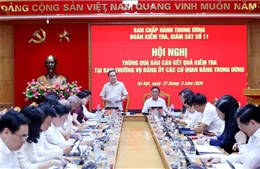 Hội nghị thông qua dự thảo Báo cáo kết quả kiểm tra tại Ban Thường vụ Đảng ủy các cơ quan Đảng Trung ương