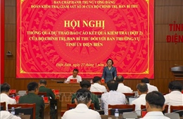 Phó Thủ tướng Phạm Thị Thanh Trà chủ trì đoàn kiểm tra của Bộ Chính trị làm việc tại Điện Biên