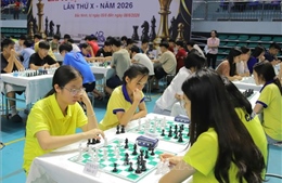 Hơn 800 vận động viên tham dự Giải vô địch Cờ vua miền Bắc lần thứ X năm 2026