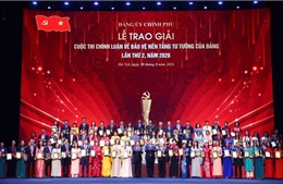 Trao giải Cuộc thi chính luận về bảo vệ nền tảng tư tưởng của Đảng trong Đảng bộ Chính phủ lần thứ 2