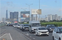 Cao tốc TP Hồ Chí Minh - Long Thành ùn ứ khoảng 10 km trong ngày nghỉ lễ thứ hai