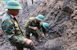 Khai quật, thu hồi thành công quả bom nặng khoảng 300kg tại đường Cầu Đất, Hải Phòng 