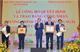 Trường Chính trị tỉnh Quảng Ngãi đạt chuẩn mức 1