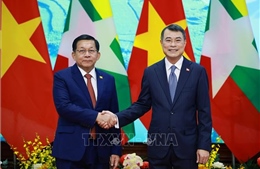 Thủ tướng Lê Minh Hưng hội kiến Tổng thống Myanmar Min Aung Hlaing