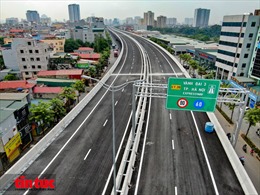 Cầu cạn Mai Dịch - Nam Thăng Long hoàn thành thảm nhựa, chờ ngày thông xe