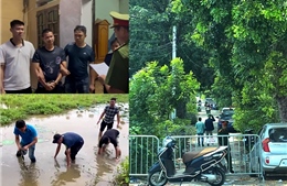 Thực nghiệm hiện trường vụ án cắt cổ cướp xe máy tại huyện Đông Anh (Hà Nội)