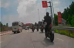 Bắc Giang: Xử lý nhóm đối tượng điều khiển xe mô tô đi vào đường cao tốc