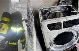  Cháy tại chung cư mini ở Mỹ Đình do máy giặt cũ bức xạ nhiệt