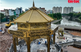 Ảnh 360 độ: Đài quan sát hình bát giác trên đập dâng sông Tô Lịch