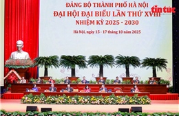 Toàn cảnh phiên khai mạc Đại hội đại biểu Đảng bộ TP Hà Nội lần thứ XVIII