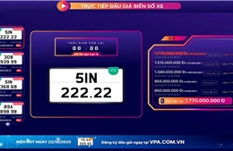 Hơn 62 tỷ đồng thu về sau phiên đấu giá biển số xe ngày 20/10/2025