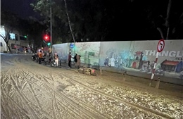 MRB Hà Nội bác bỏ tin đồn bùn nhão gây trơn trượt trên phố liên quan đến Metro khoan ngầm 