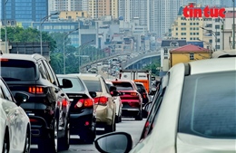 Vành đai 2 trên cao ùn tắc nghiêm trọng trong ngày nghỉ cuối tuần