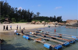 Các hộ dân tháo dỡ lồng bè nuôi trồng thủy sản ở khu vực quy hoạch Dung Quất