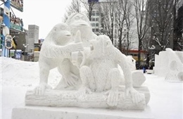 Lễ hội tuyết Sapporo &#39;điêu đứng&#39; vì nhiệt độ cao hơn bình thường
