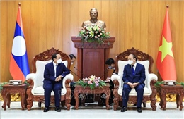 Chủ tịch nước Nguyễn Xuân Phúc tiếp kiến Phó Chủ tịch nước Lào