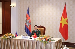 Tổng Tham mưu trưởng QĐND Việt Nam làm việc trực tuyến với Tổng Tư lệnh Quân đội Hoàng gia Campuchia