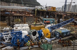 Sập cần cẩu ở Hong Kong, ít nhất 2 người thiệt mạng 
