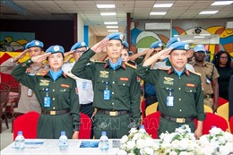 UNMISS trao Huy chương Gìn giữ Hòa bình LHQ cho 3 sĩ quan công an Việt Nam