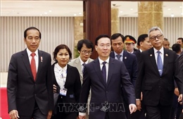 Chủ tịch nước Võ Văn Thưởng chủ trì chiêu đãi trọng thể Tổng thống Indonesia