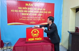 Tỷ lệ cử tri đi bầu cử tại tỉnh Hưng Yên trung bình đạt 99,56%