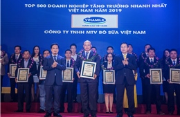 Công ty Bò sữa Việt Nam thuộc Vinamilk lọt top 500 doanh nghiệp tăng trưởng nhanh nhất 