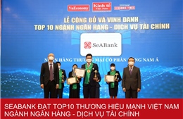 SeABank lọt Top 25 Thương hiệu tài chính dẫn đầu và Top 10 Thương hiệu mạnh Việt Nam 