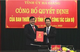 Công bố quyết định bổ nhiệm Trưởng ban Nội chính và Chánh Văn phòng Tỉnh ủy Hà Giang