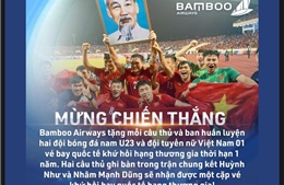 Bamboo Airways ‘thưởng nóng’ tuyển bóng đá nam U23 và nữ Việt Nam vô địch SEA Games 31