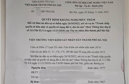 Hà Nội: Kháng nghị hủy án sơ thẩm xử vắng mặt bị đơn