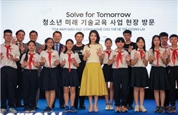 Đệ nhất phu nhân Hàn Quốc Kim Keon Hee tham dự sự kiện &#39;Solve for Tomorrow&#39; của Samsung