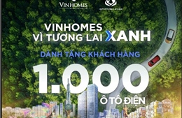 Vinhomes tặng 1.000 ô tô điện VinFast cho khách hàng