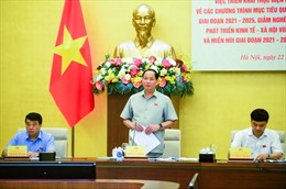 Phó Chủ tịch Quốc hội Trần Quang Phương chủ trì làm việc giữa Đoàn giám sát 3 chương trình mục tiêu quốc gia với các bộ, ngành