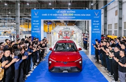 Nhà máy VinFast Hải Phòng xuất xưởng chiếc ô tô điện thứ 200.000 trong năm 2025