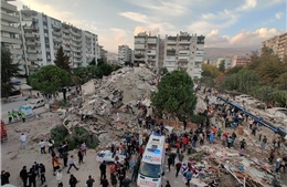 Khung cảnh tan hoang sau trận động đất mạnh rung chuyển Thổ Nhĩ Kỳ