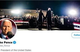 Twitter của Phó Tổng thống Pence đổi ảnh bìa sang ảnh ông Biden - bà Harris