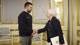 ‘Món quà’ Bộ trưởng Tài chính Mỹ mang đến Ukraine trong chuyến thăm bất ngờ