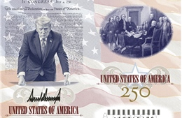 Tổng thống Mỹ Donald Trump công bố hình ảnh mẫu hộ chiếu phiên bản đặc biệt