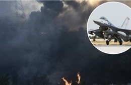 F-16 bốc cháy sau khi hạ cánh khẩn cấp ở Hy Lạp