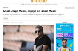 Cha của siêu sao Lionel Messi qua đời