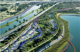 Khởi công Trục Đại lộ cảnh quan sông Hồng đi qua 19 xã, phường Hà Nội