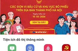 iHanoi tích hợp bản đồ số 1.451 điểm bầu cử phục vụ cử tri