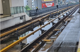 Sớm khắc phục sự cố dột nước ở nhà ga tàu tuyến 2A Cát Linh - Hà Đông