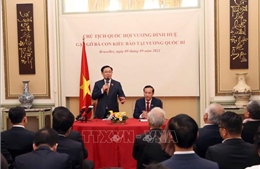 Chủ tịch Quốc hội Vương Đình Huệ gặp gỡ cộng đồng người Việt Nam tại Bỉ