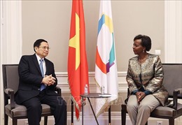 Thủ tướng Phạm Minh Chính hội kiến với Tổng Thư ký Tổ chức quốc tế Pháp ngữ