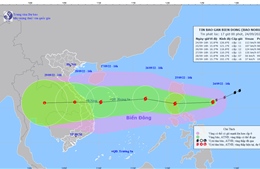 Dự báo ngày 26/9, tâm bão số 4 (NORU) ở khu vực Bắc Biển Đông, gió giật cấp 15