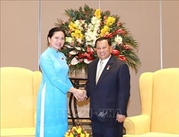 Chủ tịch Thượng viện Campuchia gặp Chủ tịch Hội Liên hiệp Phụ nữ Việt Nam