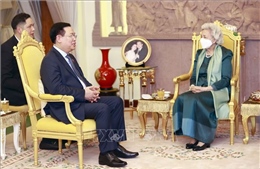 Chủ tịch Quốc hội Vương Đình Huệ yết kiến Hoàng Thái hậu Campuchia