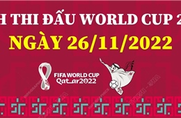 Lịch thi đấu World Cup 2022 ngày 26/11/2022